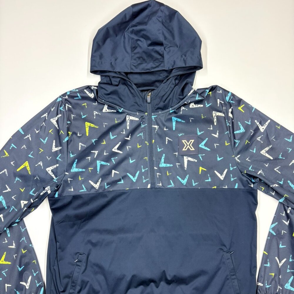 Callaway Men's 1/4 Zip Hoodie Jacket X-Series Rain Wind Blue - Size Medium